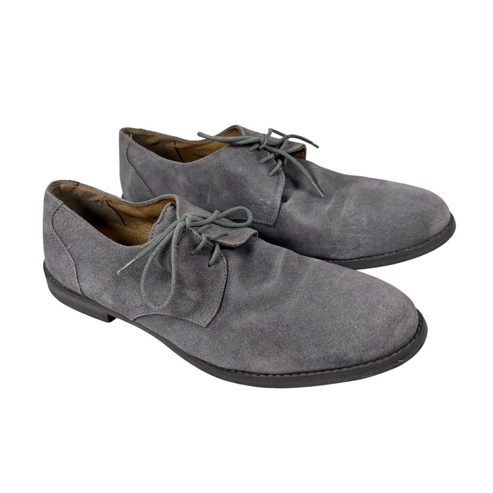 Frank Wright Suede Shoes Gray EU 44 US 10 Oxfords Derbys Lace Up